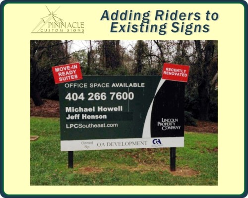 Riders on Commercial Property Sign | Real Estate Sign Riders Coming Soon