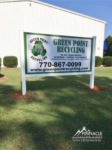 Custom Signage | Post & Panel Sign | Green Point Recycling