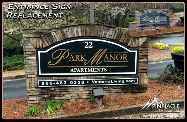 Entrance Sign Replacement | Subdivision stone entrance signs