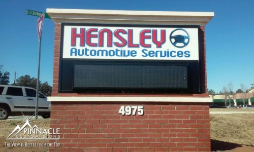 Monument Sign | Hensley Automotive Services | Buford