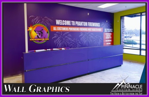 Wall Graphics for an Expanding Business | Phantom Fireworks | Duluth GA