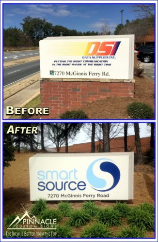 Rebranding Signage | Smart Source Rebranding Monument Sign