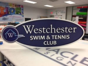 Westchester Swim & Tennis Club HDU building sign