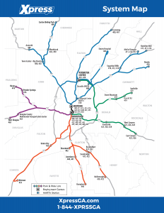 Xpress Bus System Map