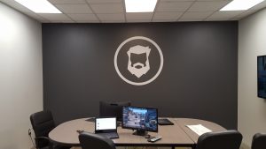 Vinyl wall graphics are an easy way to add branding to any interior location