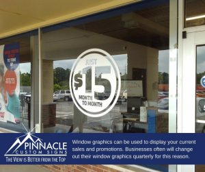 you can use window decals for seasonal sales promotions