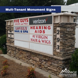 Multi-tenant monument panels sign