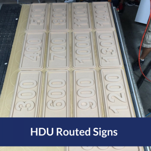 Routed Apartment Number Signs That Use High Density Urethane Foam