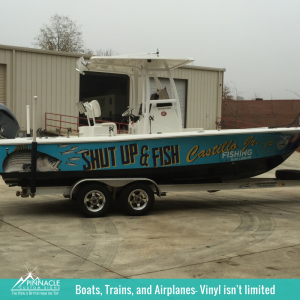 Vinyl is Waterproof | Boat Wraps | Pinnacle Custom Signs