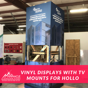 Vinyl Box Displays with TV Mounts