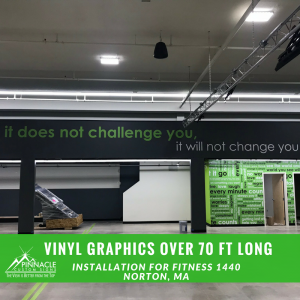 Large Coverage Vinyl Wall Graphics for Fitness 1440