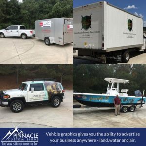 Vinyl graphics can be added to any type of vehicle, including vehicles, boats, and airplanes