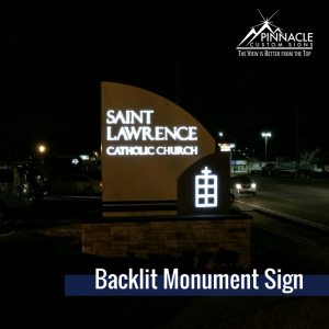 Monument Sign for St. Lawrence Catholic Church in Lawrenceville, GA 