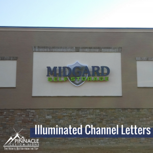 Illuminated Channel Letters for Midguard Storage in Gainesville, GA