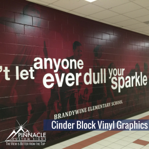 Cinder Block Vinyl Wall Graphics for Cady Studios and Brandywine Elementary School in GA