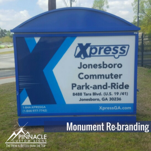 Monument Refacing for Rebranding GRTA in Metro Atlanta, GA