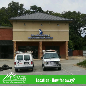 Know your distance and visibility | Channel Letters | Pinnacle Custom Signs | Atlanta, GA