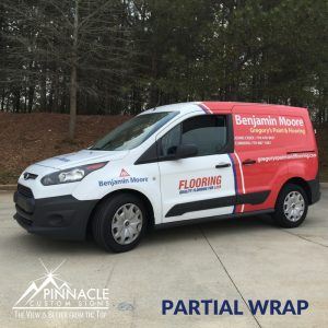 Partial Vehicle Wrap for Benjamin Moore in Johns Creek, GA and Cumming, GA