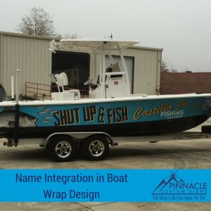 Full boat graphics with boat lettering included.