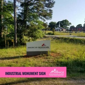 industrial monument sign acts as a landmark for individuals looking for your business