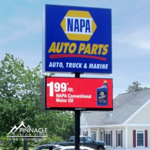 inform people about sales and products like in this sign from NAPA Auto Parts