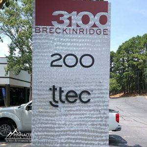 Monument sign for TTEC office in Duluth, GA