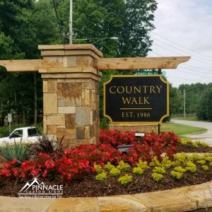 New subdivision sign for Country Walk neighborhood