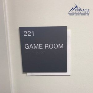 Rooms should have signs that are ADA compliant