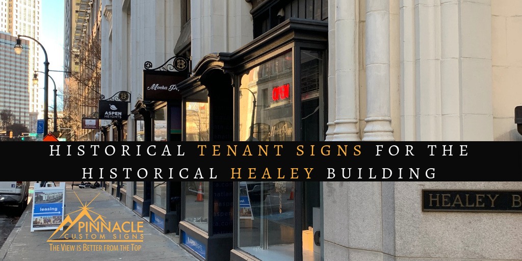 Historical Tenant Signs for the Historical Healey Building