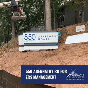 550 Abernath Apartment Homes Monument Sign