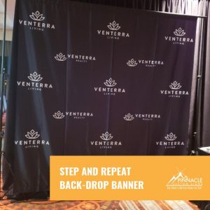 step and repeat back drop banner