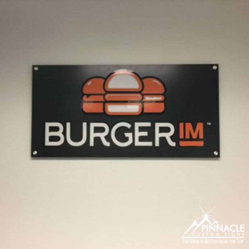 Acrylic sign for Burger IM