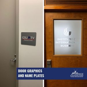 Custom door graphics and door signs
