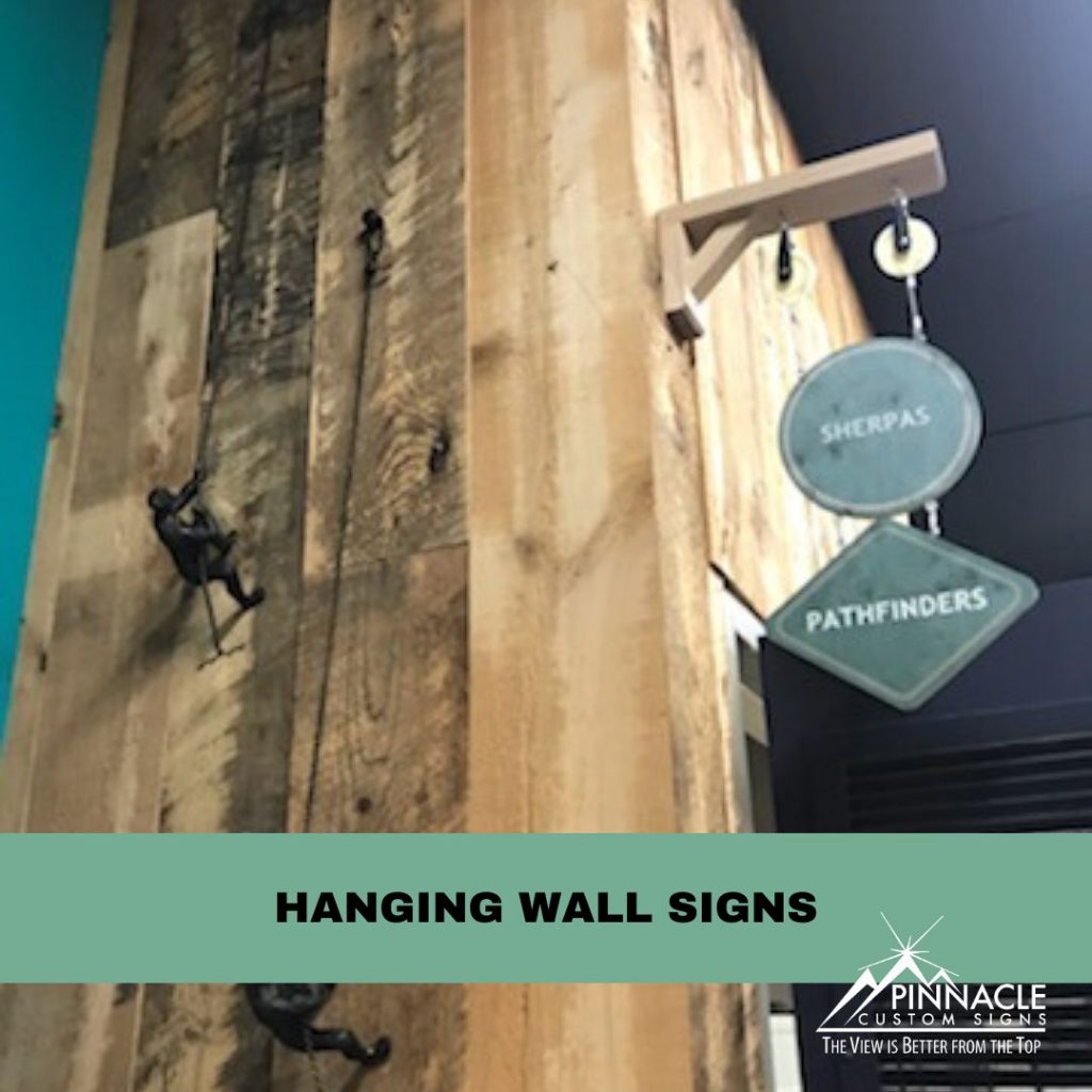 hanging wall signs