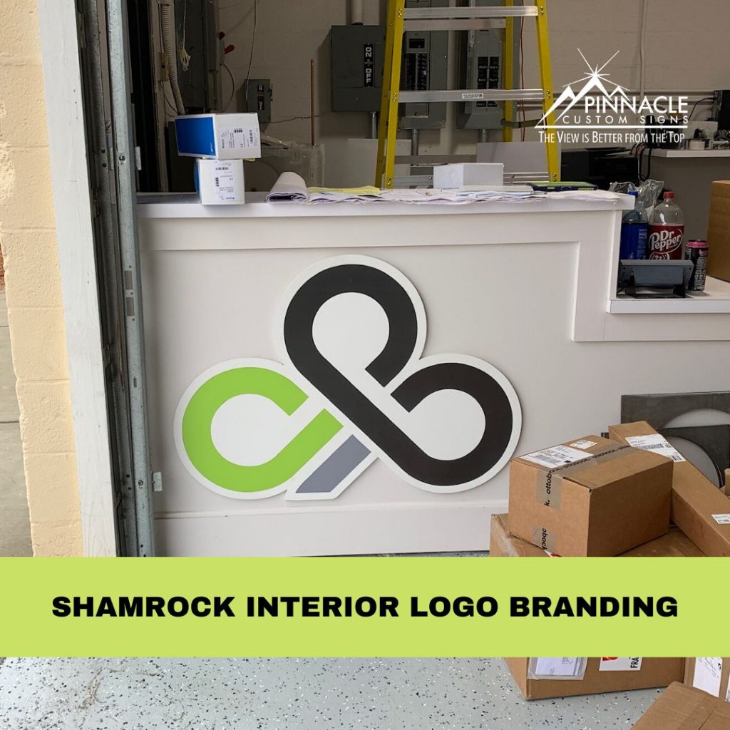 custom lobby sign for Shamrock
